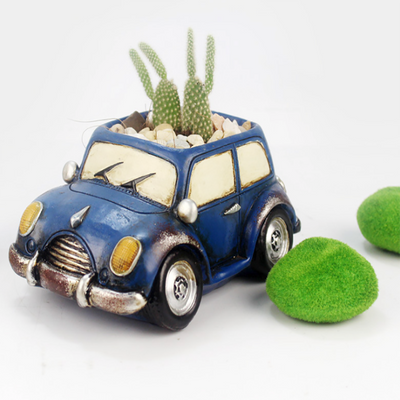 Set of 4 - Cute Retro Vehicle Succulent Planters