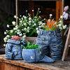 Denim Clothes Resin Garden Flower Pot